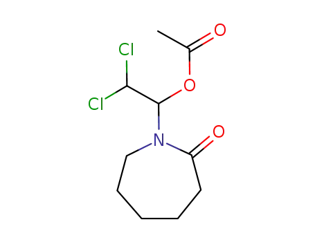 Molecular Structure of 151455-49-1 (Acetic acid 2,2-dichloro-1-(2-oxo-azepan-1-yl)-ethyl ester)