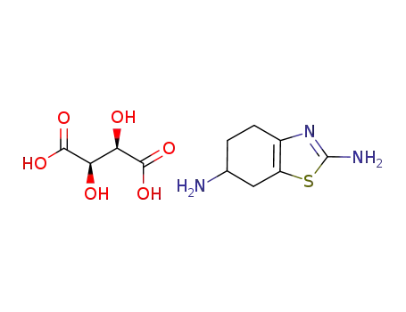 Molecular Structure of 1315483-31-8 (2,6-diamino-4,5,6,7-tetrahydro benzothiazole, (S)-tartarate salt)