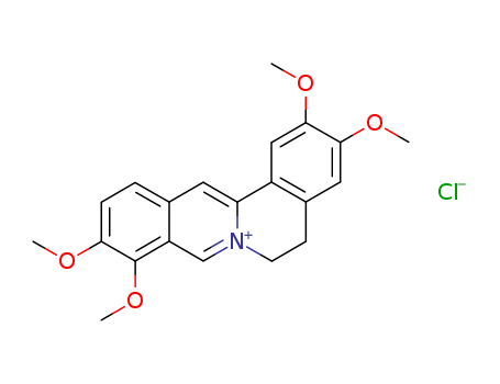 Dibenzo[a,g]quinolizinium,5,6-dihydro-2,3,9,10-tetramethoxy-, chloride (1:1)