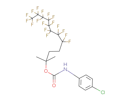 Molecular Structure of 956484-63-2 ((4-chlorophenyl)-carbamic acid 4,4,5,5,6,6,7,7,8,8,9,9,10,10,11,11,11-heptadecafluoro-1,1-dimethylundecyl ester)