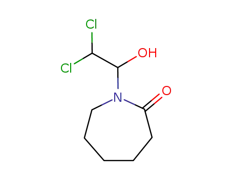 Molecular Structure of 914226-29-2 (1-(2,2-Dichloro-1-hydroxy-ethyl)-azepan-2-one)