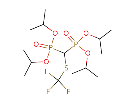 Molecular Structure of 102786-79-8 ([(Diisopropoxy-phosphoryl)-trifluoromethylsulfanyl-methyl]-phosphonic acid diisopropyl ester)