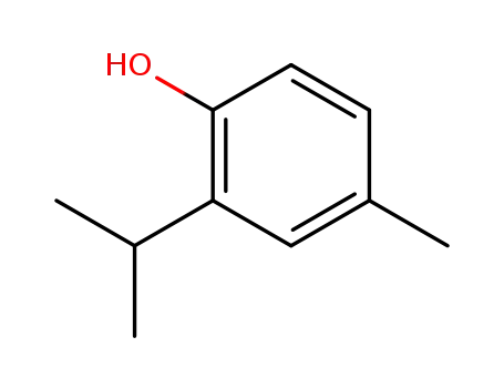 Molecular Structure of 4427-56-9 (4-METHYL-2-ISOPROPYLPHENOL)