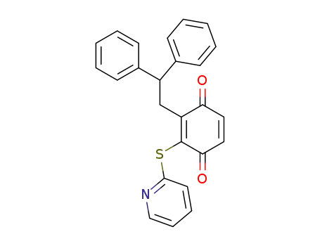 Molecular Structure of 117749-43-6 (3-(2,2-diphenylethyl)-2-(pyridine-2-thiyl)-1,4-benzoquinone)
