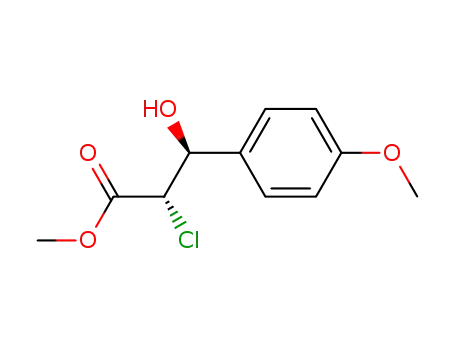Molecular Structure of 134931-62-7 (methyl (2S,3S)-2-chloro-3-hydroxy-3-(4-methoxyphenyl)propionate)