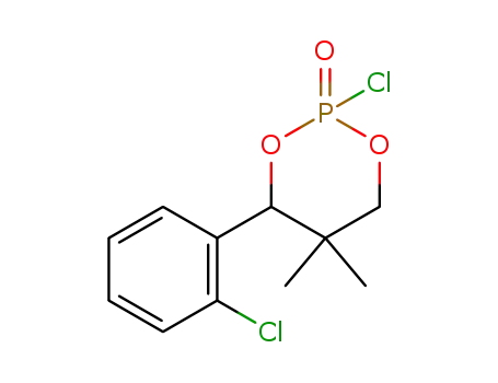 Molecular Structure of 336102-85-3 (4-(2-chlorophenyl)-2-chloro-5,5-dimethyl-1,3,2-dioxaphosphorinan 2-oxide)