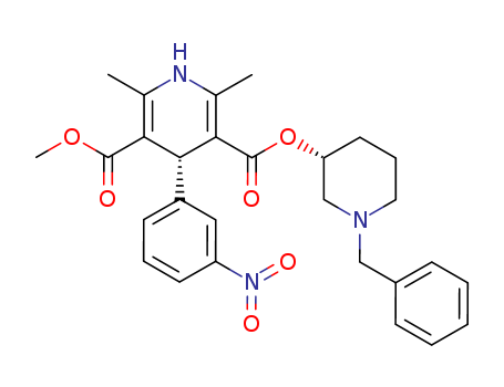 3,5-Pyridinedicarboxylicacid, 1,4-dihydro-2,6-dimethyl-4-(3-nitrophenyl)-, 3-methyl5-[(3R)-1-(phenylmethyl)-3-piperidinyl] ester, (4R)-rel-