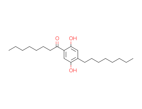 63134-27-0,1-(2,5-Dihydroxy-4-octylphenyl)-1-octanone,2-Octyl-5-octanoyl-hydrochinon;1-(2,5-dihydroxy-4-octyl-phenyl)-octan-1-one;1-Octanone,1-(2,5-dihydroxy-4-octylphenyl);