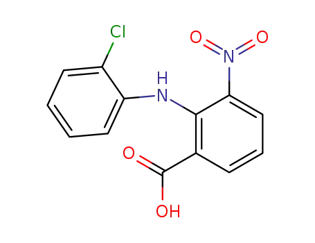 Molecular Structure of 38120-54-6 (2-((2-chlorophenyl)amino)-3-nitrobenzoic acid)