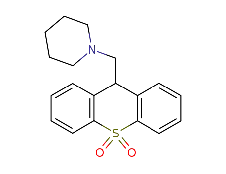Molecular Structure of 123167-92-0 (N-<9-(10,10-dioxo-10,10,10,10-tetrahydrothioxanthenyl)methyl>piperidine)