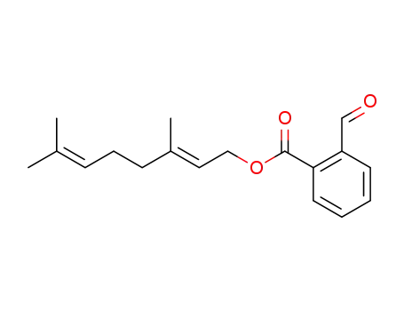 Molecular Structure of 298712-22-8 (Benzoic acid, 2-formyl-, (2E)-3,7-dimethyl-2,6-octadienyl ester)