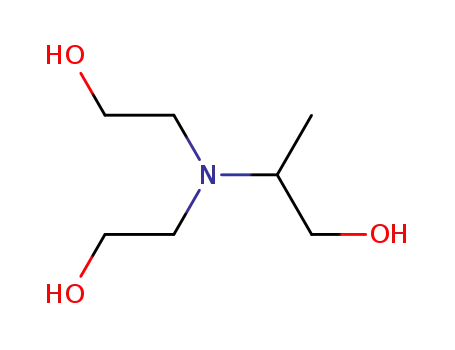 Molecular Structure of 68998-54-9 (2,2'-((1-hydroxypropan-2-yl)azanediyl)bis(ethan-1-ol))