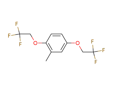 Molecular Structure of 1023951-32-7 (2,5-bis(2,2,2-trifluroethoxy)toluene)