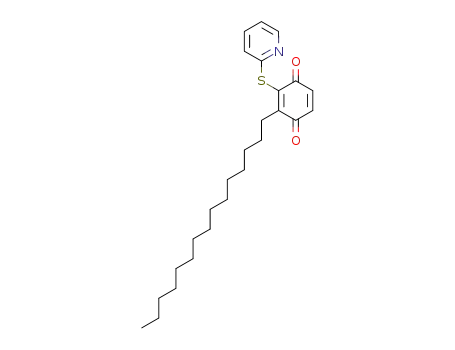 Molecular Structure of 117749-42-5 (3-(1-pentadecyl)-2-(pyridine-2-thiyl)-1,4-benzoquinone)
