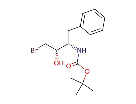 Molecular Structure of 136630-87-0 ((2S,3S)-1-bromo-3-<(tert-butoxycarbonyl)amino>-4-phenyl-2-butanol)
