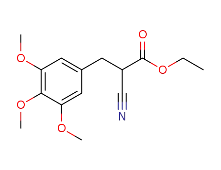 Molecular Structure of 29958-02-9 (2-cyano-3-(3,4,5-trimethoxy-phenyl)propionic acid ethyl ester)