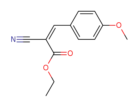 Molecular Structure of 50897-91-1 (2-Propenoic acid, 2-cyano-3-(4-methoxyphenyl)-, ethyl ester, (Z)-)