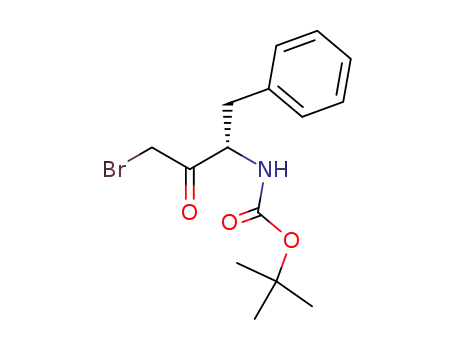 Molecular Structure of 68709-71-7 (Carbamic acid, [3-bromo-2-oxo-1-(phenylmethyl)propyl]-,
1,1-dimethylethyl ester, (S)-)