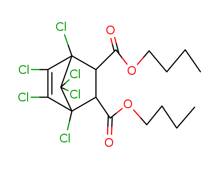 1770-80-5,Dibutyl chlorendate,5-Norbornene-2,3-dicarboxylicacid, 1,4,5,6,7,7-hexachloro-, dibutyl ester (6CI,7CI,8CI);Bicyclo[2.2.1]hept-5-ene-2,3-dicarboxylic acid, 1,4,5,6,7,7-hexachloro-,dibutyl ester (9CI);Chlorendic acid dibutyl ester;NSC5261;
