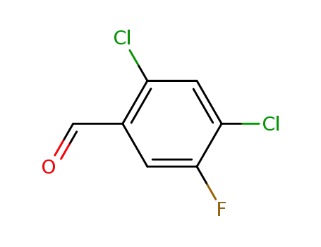 Molecular Structure of 86522-91-0 (2,4-DICHLORO-5-FLUOROBENZALDEHYDE, 97)