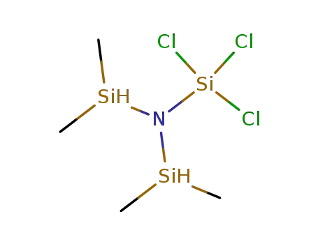 Molecular Structure of 135764-60-2 (1,1,3,3-tetramethyl-(2-trichlorosilyl)disilazane)