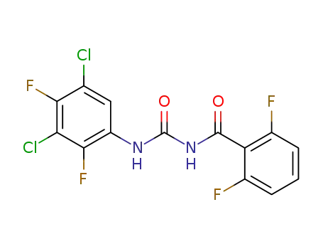 Molecular Structure of 99039-56-2 (N-[(3,5-dichloro-2,4-difluoro-phenyl)carbamoyl]-2,6-difluoro-benzamide)