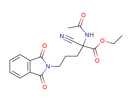 Molecular Structure of 20850-34-4 (2H-Isoindole-2-pentanoic acid,
a-(acetylamino)-a-cyano-1,3-dihydro-1,3-dioxo-, ethyl ester)