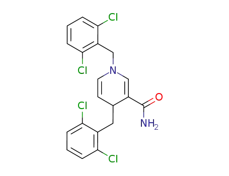 Molecular Structure of 103872-42-0 (1,4-Bis-(2,6-dichloro-benzyl)-1,4-dihydro-pyridine-3-carboxylic acid amide)