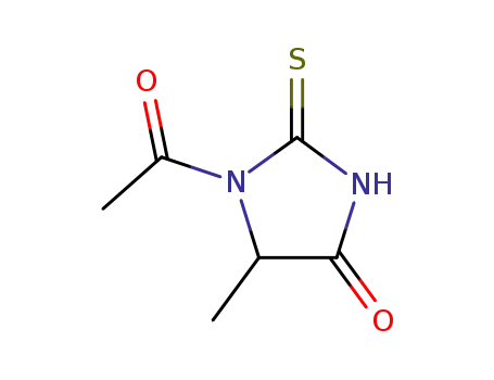 Molecular Structure of 39806-38-7 (1-Acetyl-5-methyl-2-thioxo-4-imidazolidinone)
