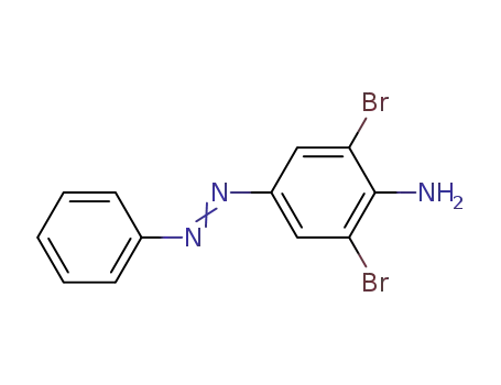 Molecular Structure of 69521-00-2 (Benzenamine, 2,6-dibromo-4-(phenylazo)-)