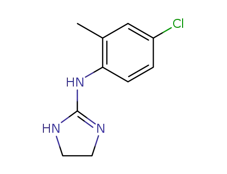 Molecular Structure of 4201-26-7 (2-(2-methyl-4-chlorophenylamino)-2-imidazoline)
