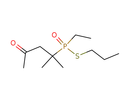 Molecular Structure of 51805-02-8 ((1,1-Dimethyl-3-oxo-butyl)-ethyl-phosphinothioic acid S-propyl ester)