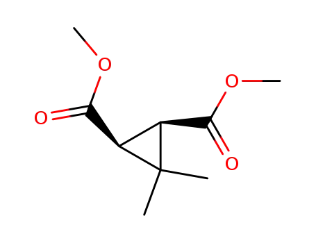 Molecular Structure of 20315-30-4 (1,2-Cyclopropanedicarboxylic acid, 3,3-dimethyl-, dimethyl ester, cis-)
