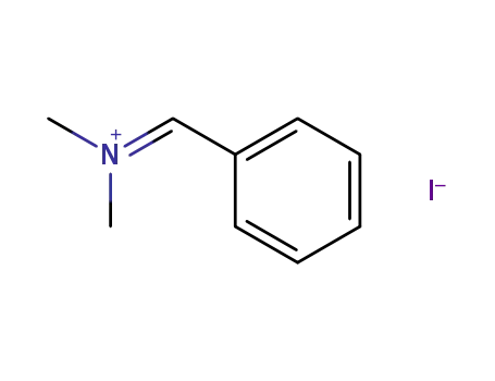 Molecular Structure of 59836-47-4 (Methanaminium, N-methyl-N-(phenylmethylene)-, iodide)