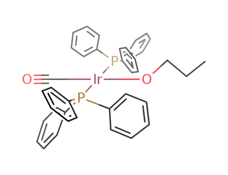 Molecular Structure of 94070-39-0 (trans-n-PrOIr(CO)(PPh<sub>3</sub>)2)