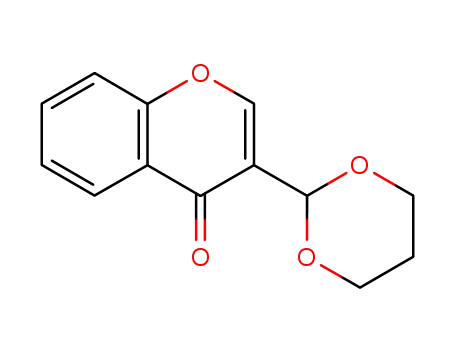Molecular Structure of 88021-75-4 (4H-1-Benzopyran-4-one, 3-(1,3-dioxan-2-yl)-)