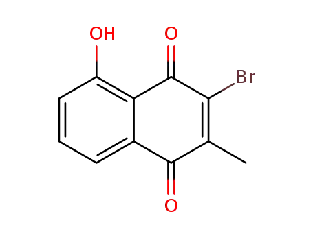 Molecular Structure of 113683-19-5 (1,4-Naphthalenedione, 3-bromo-5-hydroxy-2-methyl-)