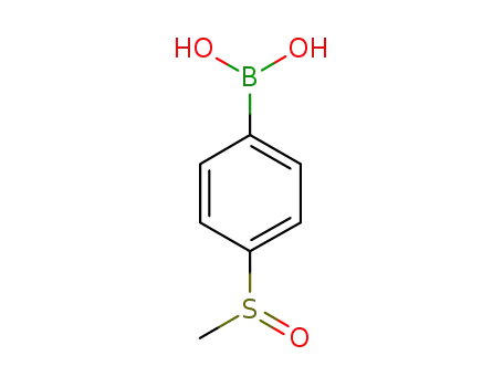 Molecular Structure of 166386-48-7 (4-(METHANESULFINYL)BENZENEBORONIC ACID)