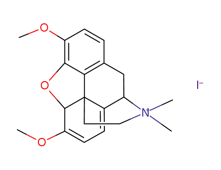 Molecular Structure of 19826-49-4 (4,5-epoxy-3,6-dimethoxy-17,17-dimethyl-morphina-6,8-dienium; iodide)