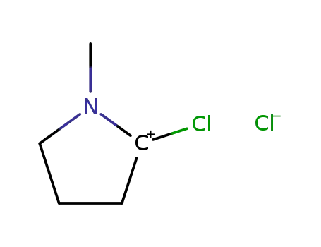 Molecular Structure of 15862-82-5 (2H-Pyrrolium, 5-chloro-3,4-dihydro-1-methyl-, chloride)