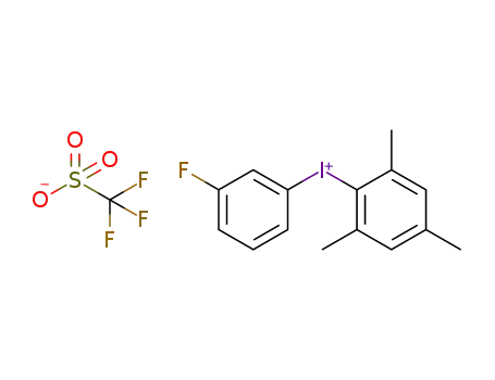 Molecular Structure of 1430342-19-0 ((3-fluorophenyl)(mesityl)iodonium trifluoromethanesulfonate)