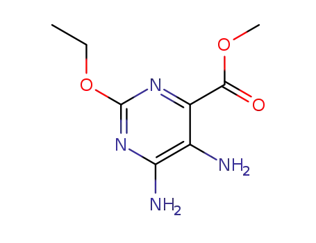 Molecular Structure of 149352-47-6 (4-Pyrimidinecarboxylicacid,5,6-diamino-2-ethoxy-,methylester(9CI))