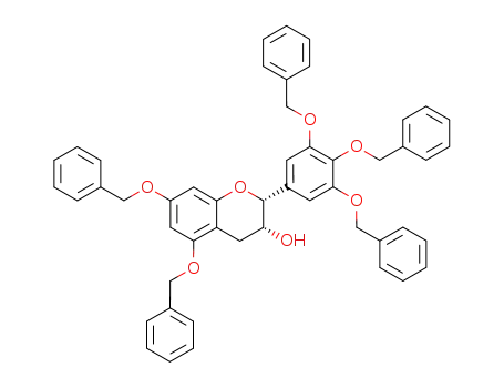 Molecular Structure of 332386-74-0 (2H-1-Benzopyran-3-ol,
3,4-dihydro-5,7-bis(phenylmethoxy)-2-[3,4,5-tris(phenylmethoxy)phenyl]-
, (2R,3R)-)