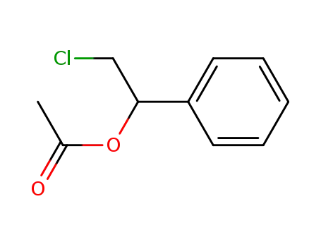 Molecular Structure of 829-23-2 (Benzenemethanol, a-(chloromethyl)-, acetate)