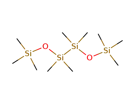 Molecular Structure of 4342-25-0 (1,1,2,2-Tetramethyl-1,2-bis(trimethylsilyloxy)disilane)
