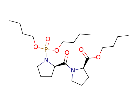 Molecular Structure of 121252-84-4 ((R)-1-[(R)-1-(Dibutoxy-phosphoryl)-pyrrolidine-2-carbonyl]-pyrrolidine-2-carboxylic acid butyl ester)