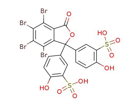 Benzenesulfonic acid,3,3'-(4,5,6,7-tetrabromo-3-oxo-1(3H)-isobenzofuranylidene)bis[6-hydroxy- (9CI)