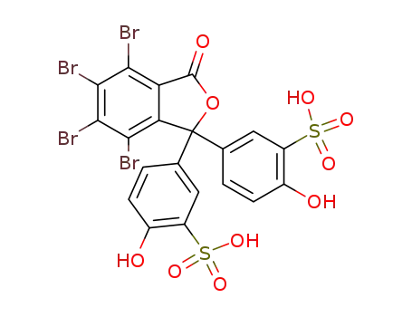 Molecular Structure of 297-83-6 (Benzenesulfonic acid,3,3'-(4,5,6,7-tetrabromo-3-oxo-1(3H)-isobenzofuranylidene)bis[6-hydroxy- (9CI))