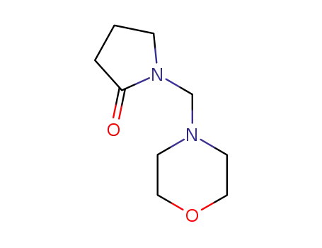 Molecular Structure of 34609-03-5 (2-Pyrrolidinone, 1-(4-morpholinylmethyl)-)