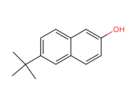 Molecular Structure of 1081-32-9 (2-Naphthalenol, 6-(1,1-dimethylethyl)-)